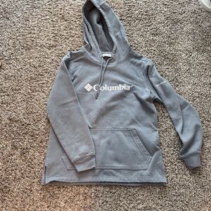 Columbia Charcoal Gray Pullover Hoodie with White Logo